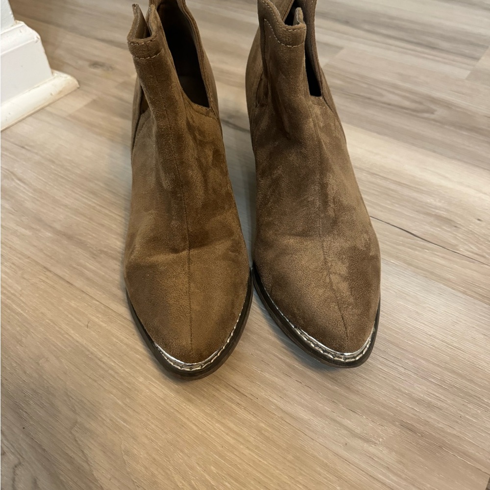 Brown Suede Ankle Boots